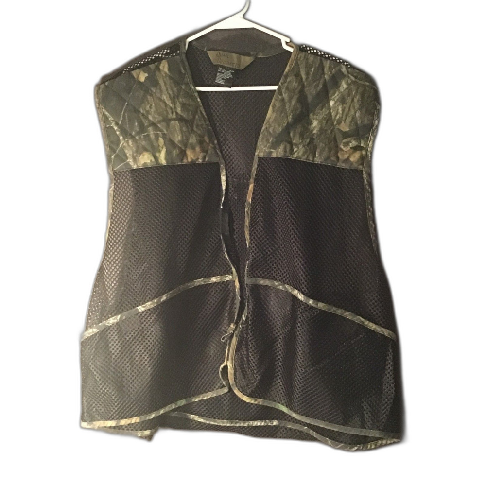 Quail Unlimited Mesh Camo Hunting Vest Mossy Oak Breakup Men's Size XXL